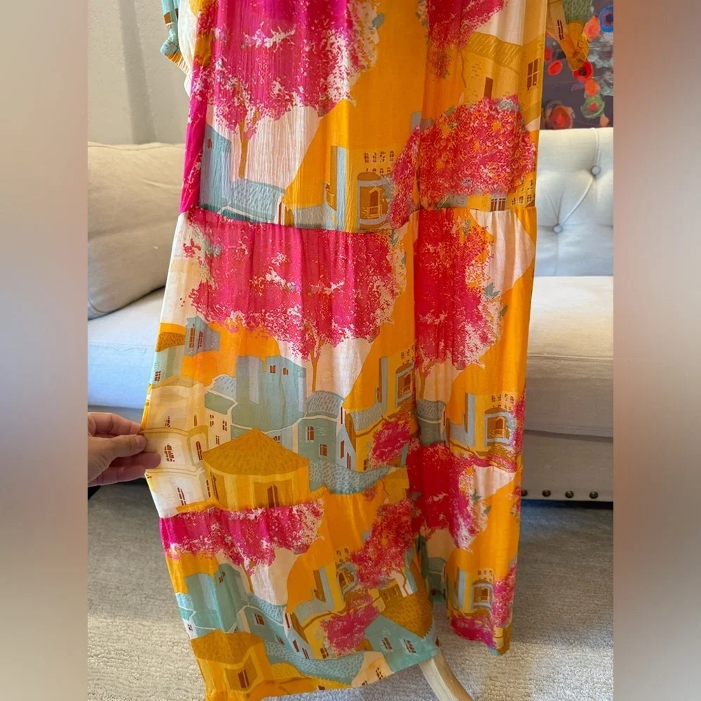 KAANDA GREEK VILLAGE GYPSY WIDE TOP PANT RESORT COLLECTION M/L